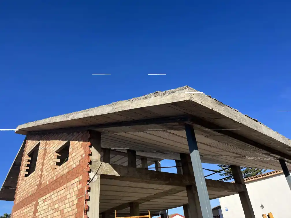 Proceso constructivo del porche y cubierta de vivienda en El Rompido